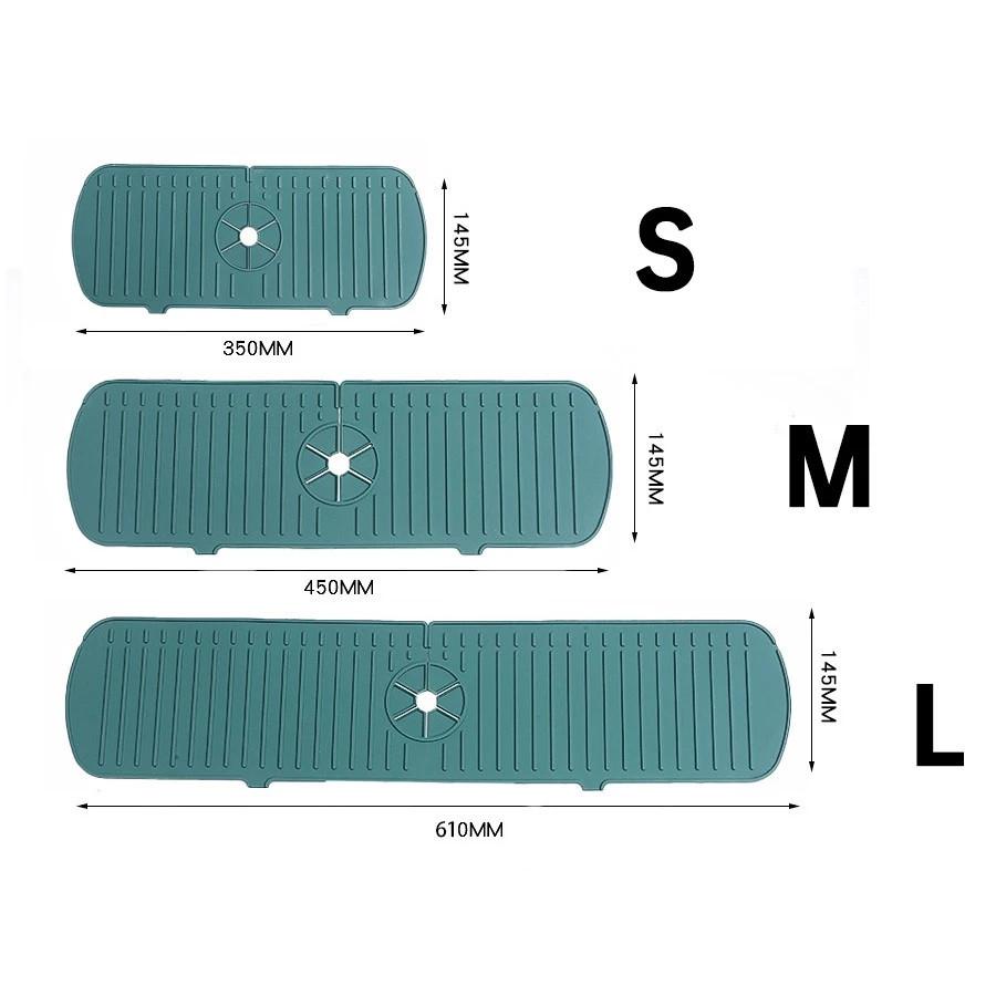 Kitchen Silicone Faucet Pad Kitchen Sink Protection Pad Reusable Drying Mat Dish Sponge Drying Mat Drip Catcher Tray