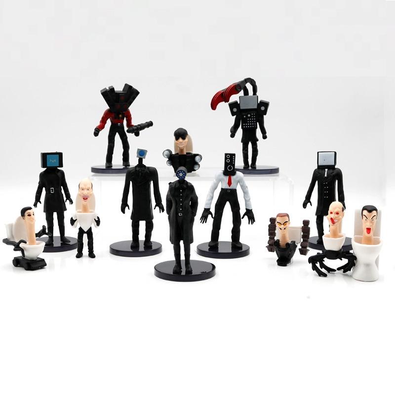 PVC-Material Toilettenmann vs. Überwachungsmann Figur Spielzeug Großhandel Jungenpuppe Anhänger Geschenk G291983 Toilettenmann 13 Stile