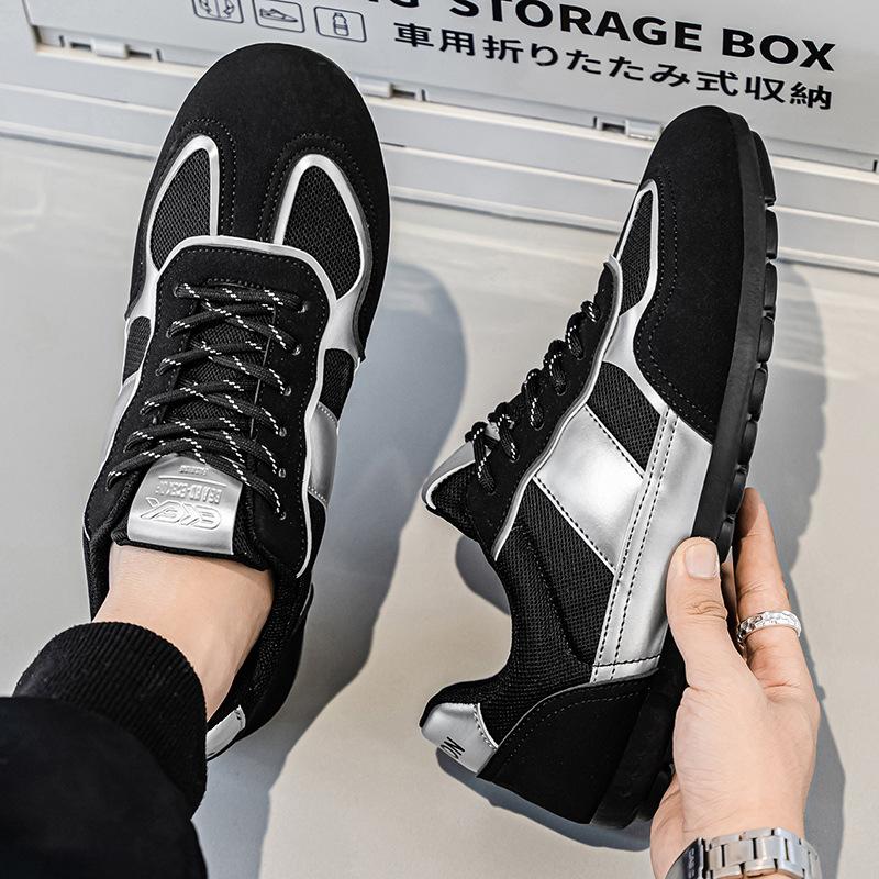 

2025 лето новая мужская обувь дышащая сетчатая обувь из летучего трикотажа кампусный стиль модная популярная студенческая обувь повседневная обувь 46