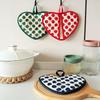 Heart-Shaped Hand Clip Heat Insulation Pad Coaster Anti-Scalding Gloves Baking Kitchen High Temperature Resistant Oven