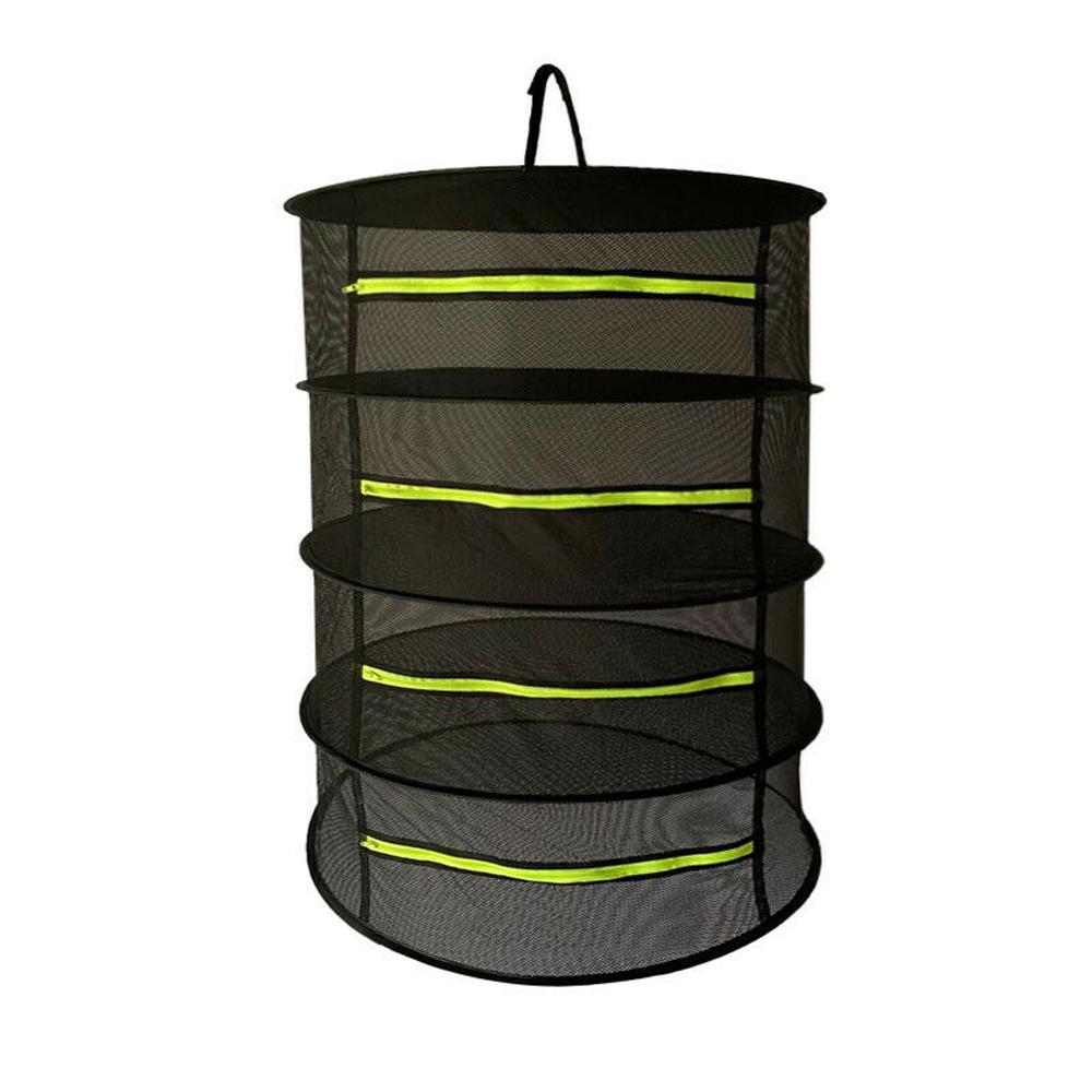 4 Layer Drying Rack Net Large Shelf Hydroponic Herb Plant Hanging Dryer