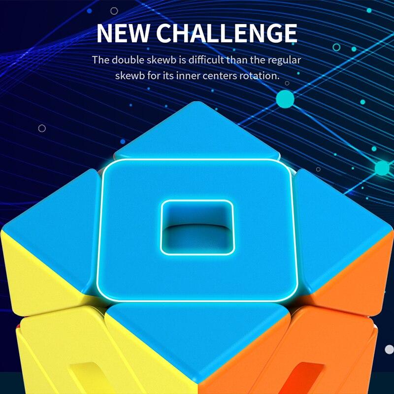 Newest Moyu Meilong Double Twsit Skew Magic Cube Meilong Double Twisty Neo Cube Toys For Kids 