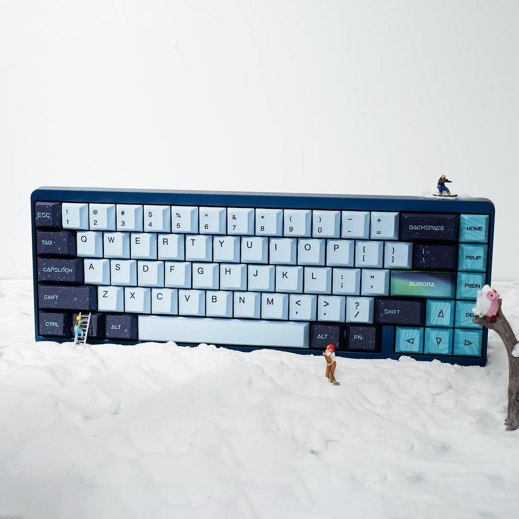 Mechkeys VARMILO Muse65 Gaming CNC Machined Aluminum Alloy Wired Magnetic White Switch Keyboard with Adjustable Triggers for FPS Games Keyboard,