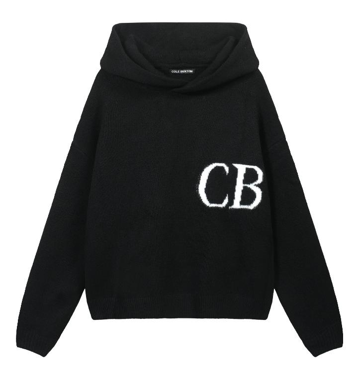 Unisex Trendy Logo Knit Sweater & Casual Shorts Combo