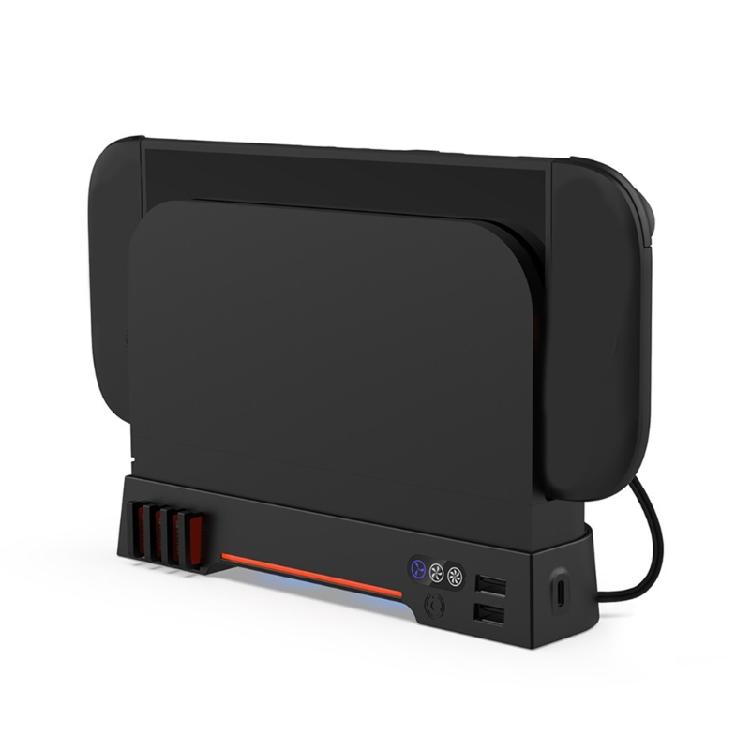 Gaming Accessories for NS2 Cooling Stand with Cooling Fan Light and Card Slot Game Console Dock Base Bracket
