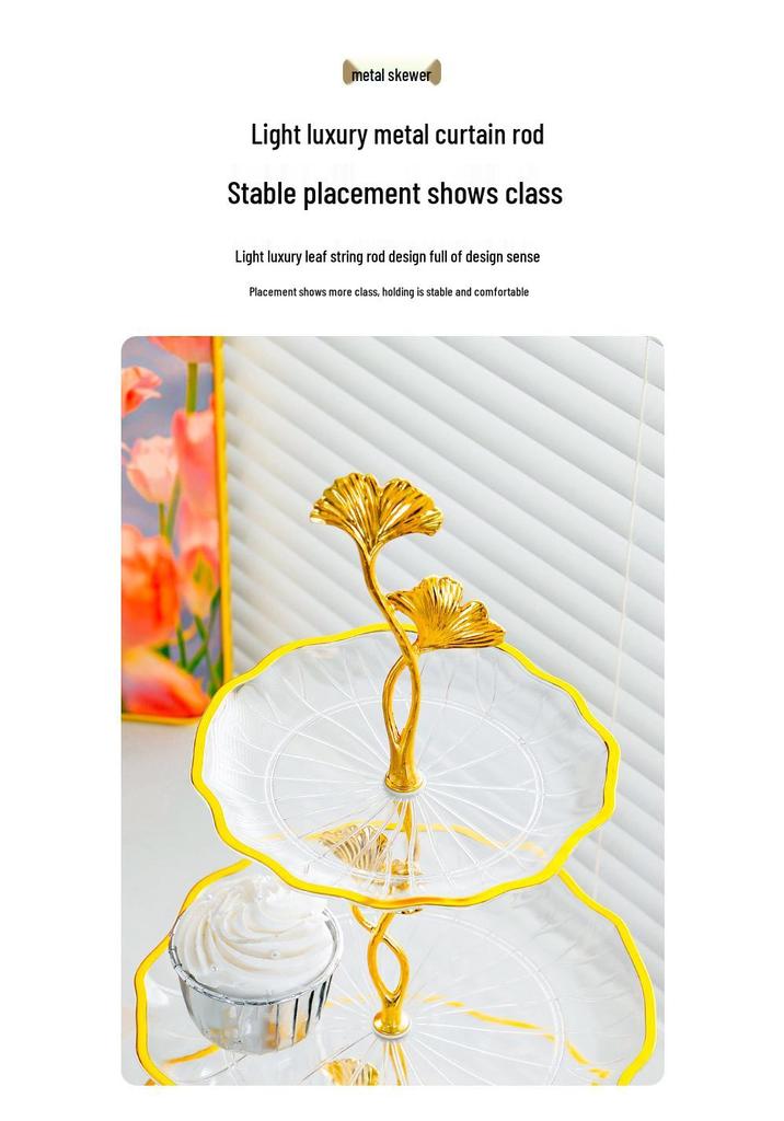 Elegant Multi-Layer Snack & Fruit Plate for Living Room or Coffee Table