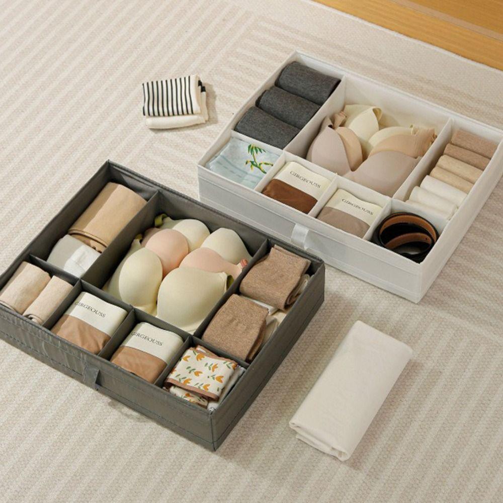 Dustproof Underwear Storage Box Stackable Space Saving Wardrobe Clothes Divider Moisture-Proof Anti-mite Bra Socks Organizer