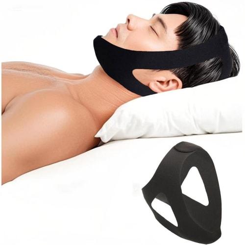 

Industry-leading anti-snoring aid: Chin support, anti-snoring tape, mouth closure tape, sleep aid, odorless, breathable, skin-friendly fabric, adjusta