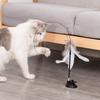 With Bell Sucker Simulation Bird Free Hands Scratcher Wand Toy Cat Supplies Cat Toy Cat Stick Toy