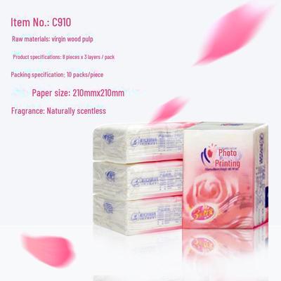 Heart-to-Heart Rose Handkerchief & Napkin: Compact Portable Tissue Pack