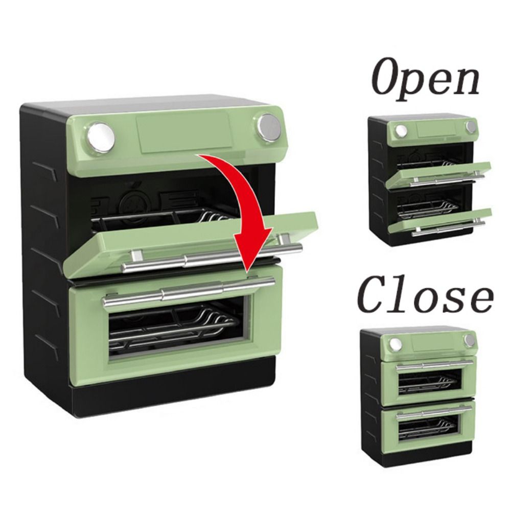 Refrigerator Mini Simulation Freezer Model Resin Crafts Miniature Dollhouse Oven Machine Children