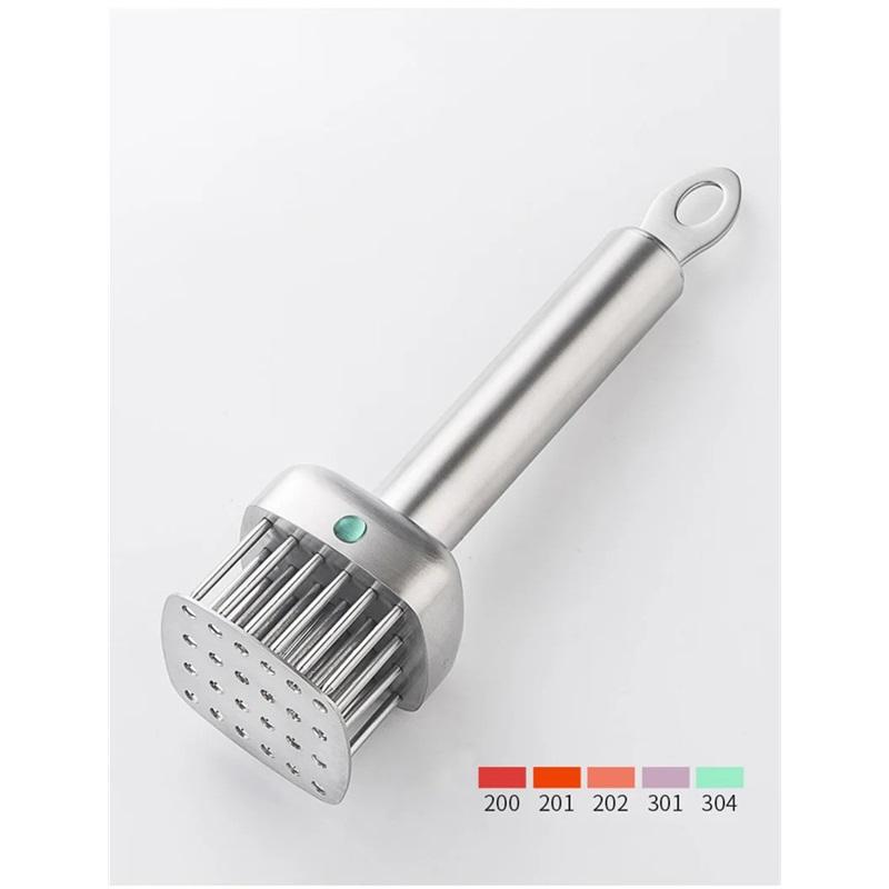 304 Edelstahl Küche Zarte Fleischnadel Professionelles Kochen Fleischzartmacher Werkzeug Lockere Fleischnadel Schweinekotelett Steak Hammer