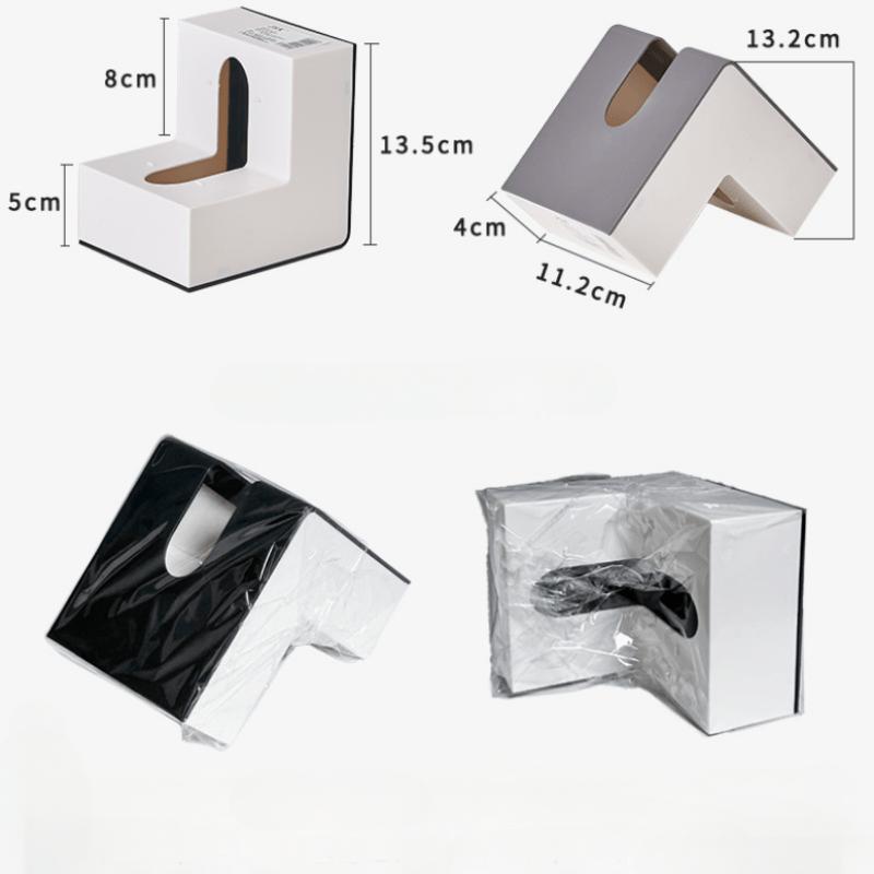 Napkin Drawn Paper Box L-shaped Tissue Box Living Room Multi Functional Mobile Phone Stand Book Stand