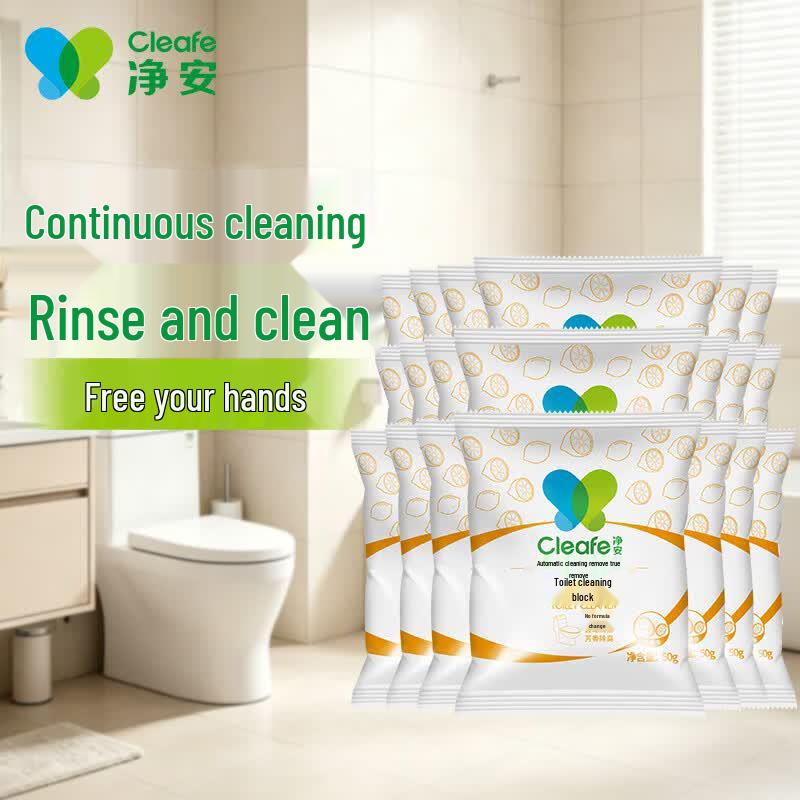 Cleafe Blue Bubble Lemon Scent Toilet Bowl Cleaner Tablets