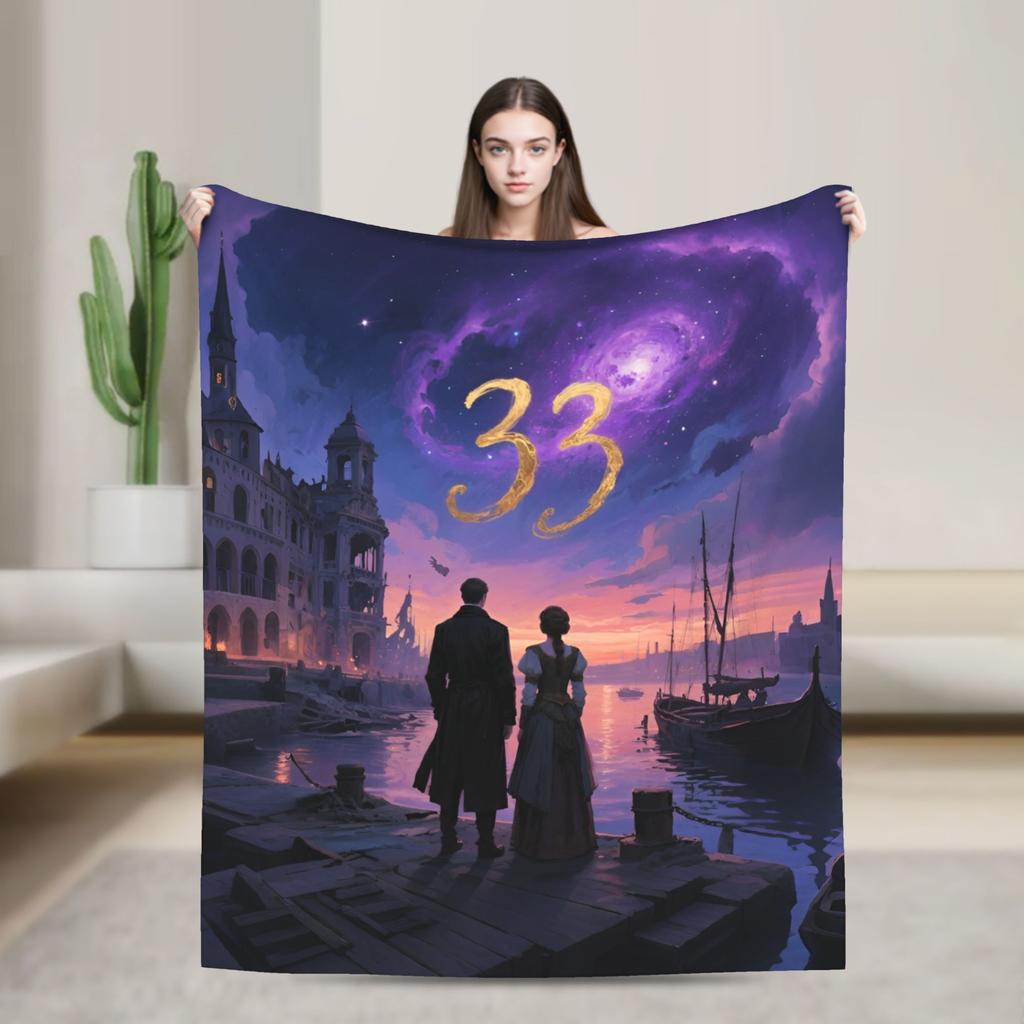 Clair Obscur Expedition 33 Maelle Plaid Kwaliteit Super Zacht Beddengoed Plaids Winter Picknick Slaapkamer Patroon Sprei