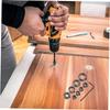 9PCS Depth Stop Drill Bit Collar Set Positioner Ring and Hex Wrench Tighten The Stopper Set Screws Woodworking Tool