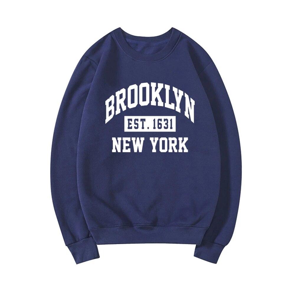 Brooklyn NYC Letter Graphic Sweatshirt Brooklyn New York Shirts Hoodie NY Gift Fall Pullover Unisex Casual Streetwear Sweatshirt Unisex