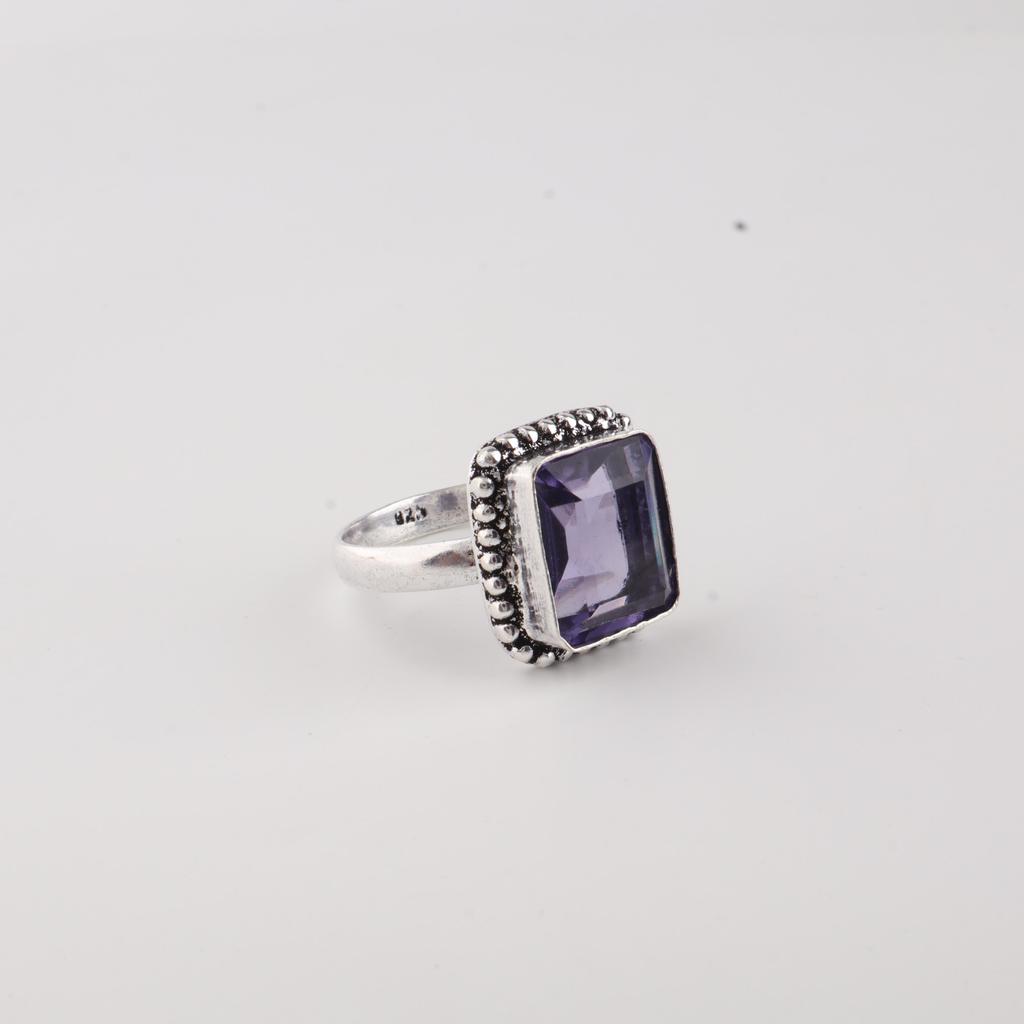 Natural Iolite Gemstone 925 Sterling Silver Handmade Jewelry Partywear Ring Thanksgiving Gift For Women RR-74-17