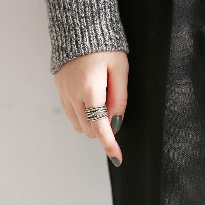 Silver S925 Gorgeous Retro Thai Inspired Adjustable Ring Perfect For Trendy Gifts Birthday