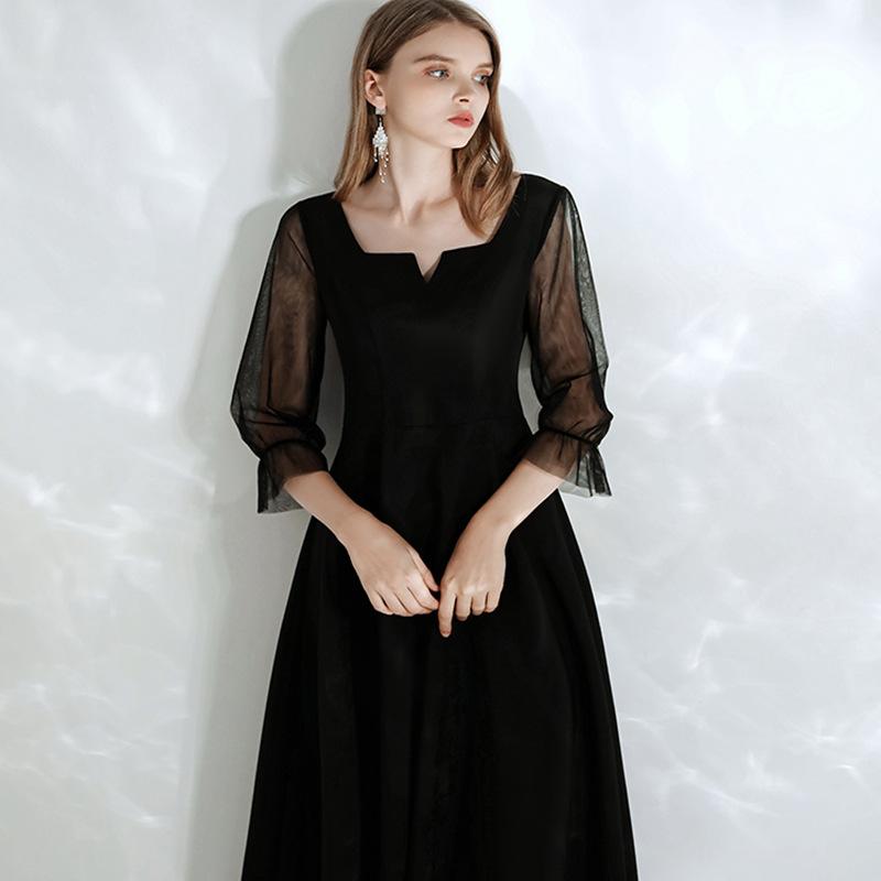 

Evening Dress Black Temperament Dress Daily Birthday Party Annual Meeting Host Celebrity Dress XS чёрный
