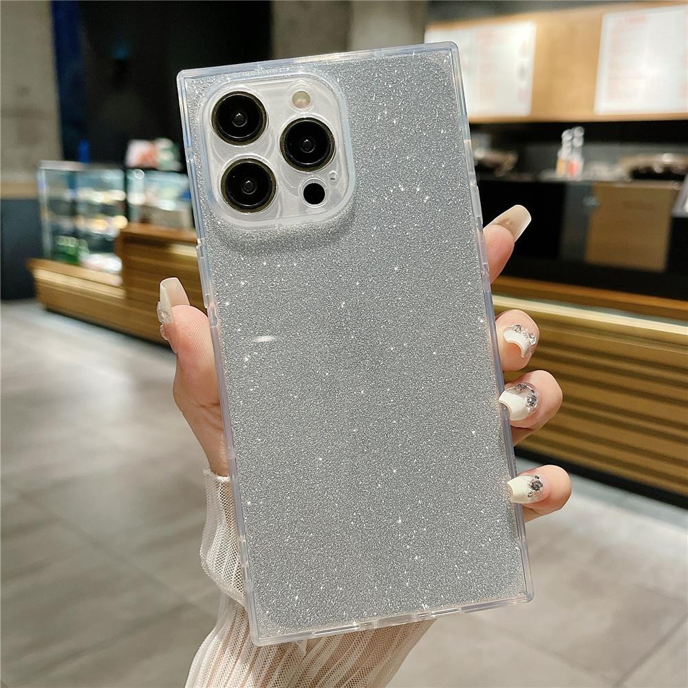 Luxury Transparent Glitter Fluorescent Transparent Case For iPhone 16 14 11 12 13 15 Pro Max 14/15/16 Plus INS Soft Silicone Cover