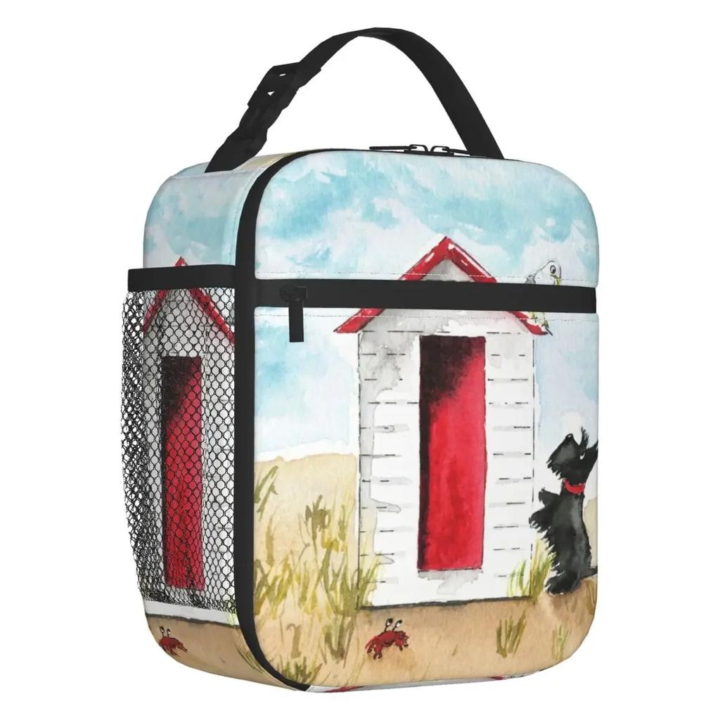 Vintage Scottish Terrier Dog Insulated Lunch Bag for Work School Scottie Pet Lover Leakproof Cooler Thermal Lunch Box Women Kids