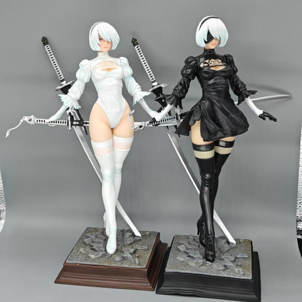 28cm NieR Automata Yorha No TypeB Anime Girl Action Figure Toy Style Game Statue Adult Model Dol 2B PVC 2 4 collection Poseable Articulated Scale