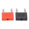 U37 4mm Double Row 4mm Banana Plug Connector 1 to 2 Adapter DIY Cable Connector 16mm Spacing