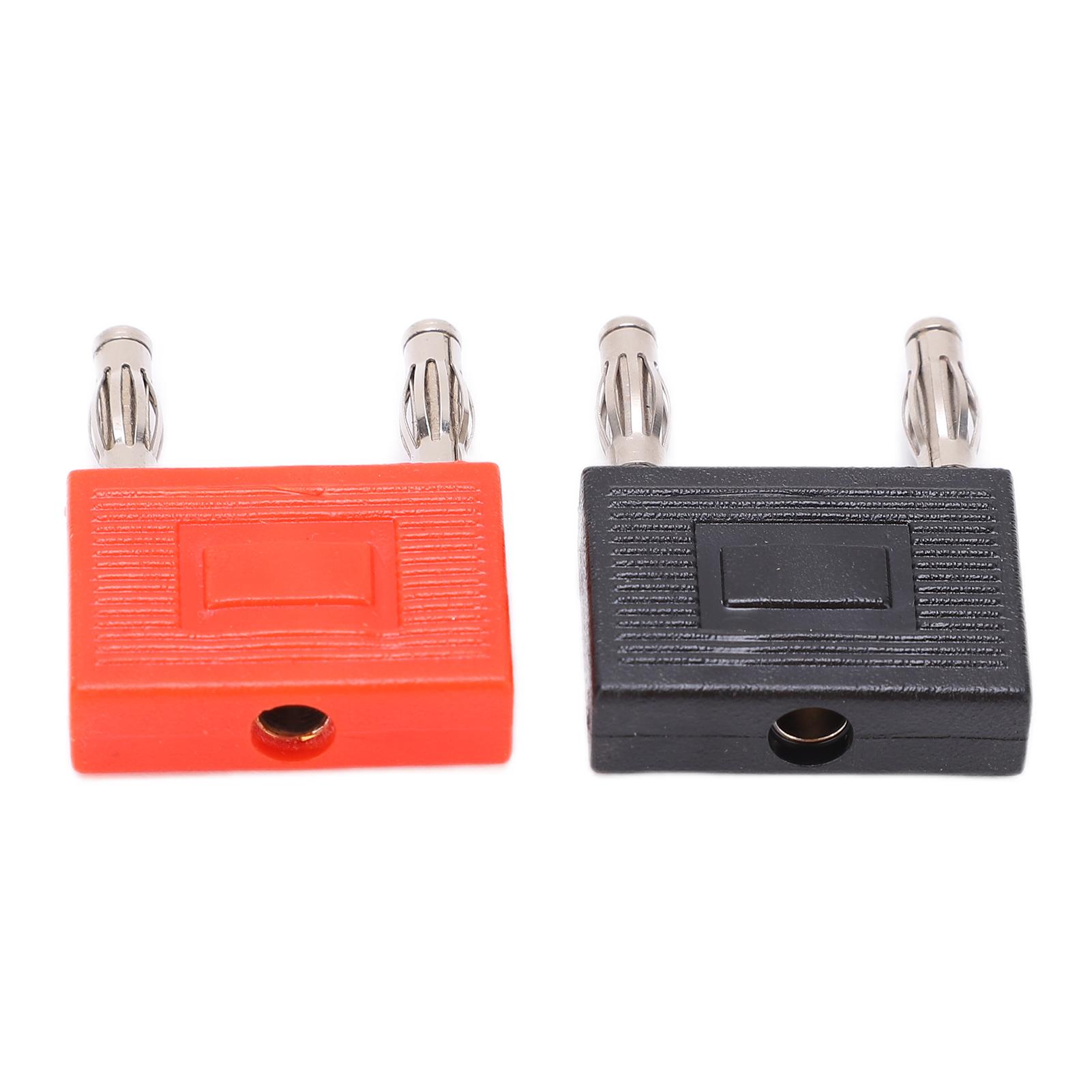 

U37 4mm Double Row 4mm Banana Plug Connector 1 to 2 Adapter DIY Cable Connector 16mm Spacing