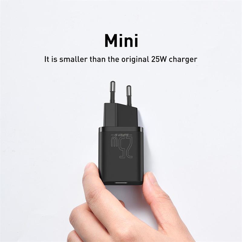 Baseus USB C Charger 25W Support Type C PD Fast Charging Portable Phone Charger For iPhone 16 15 14 13 Pro Max Samsung S22 Tablet