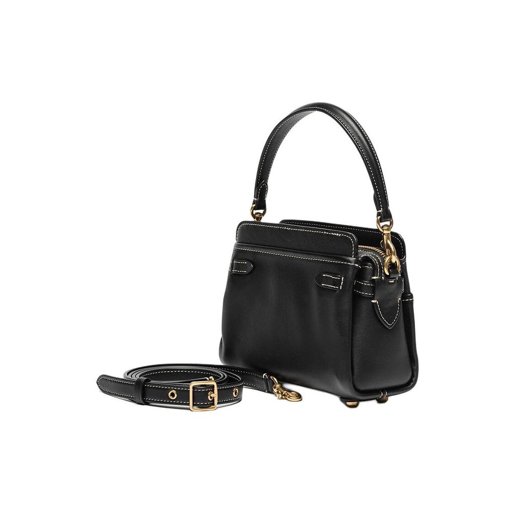 New COACH Tate Leather Handbag, Shoulder Bag, Crossbody Bag Trumpets Women's Black C2633-B4BK