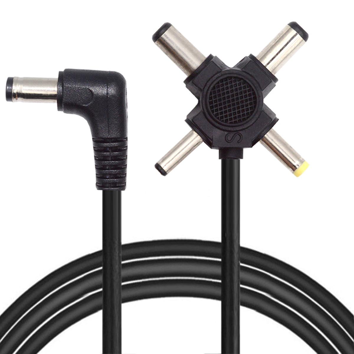 

PW-010-DC Angled DC 5.5mm to DC 5.5x2.5mm 5.5x2.1mm 4.0x1.7mm 3.5x1.3mm Connector Charge Cable,1.5m As Shown A