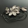 Adjustable Metal Flower Waist Chain Vintage Exaggerated Belt Versatile Golden Tulip Belt  Gift