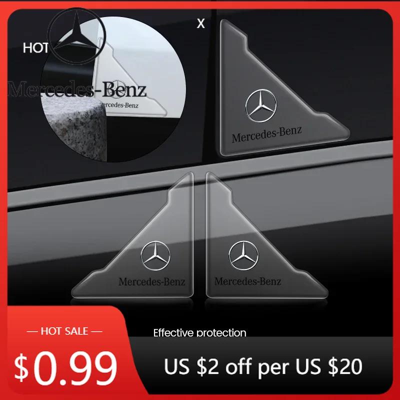 Hot Car Sticker 2pcs Car Door Corner Protection Decals Stickers for Mercedes Benz AMG E S C A B Class GLE GLS CLS GLC CLA GLA GL