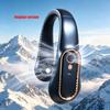New Summer Portable Mini Hanging Neck Fan Bladeless Neckband Fan Digital Display Power Air Cooler USB Rechargeable Electric Fans