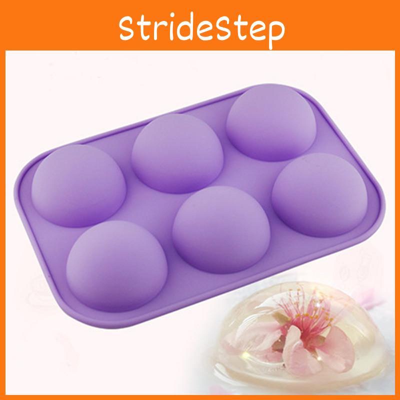 User-friendly 3d 6-holes Half Ball Silicone Mold For Effortless Chocolate And Cake Decorations