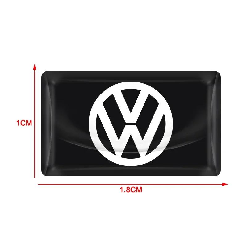VW For Volkswagen 10pcs New 3D Epoxy Car Stickers Small Drop Glue Decals For Volkswagen Golf Passat B6 Magotan Touran Arteon Sci