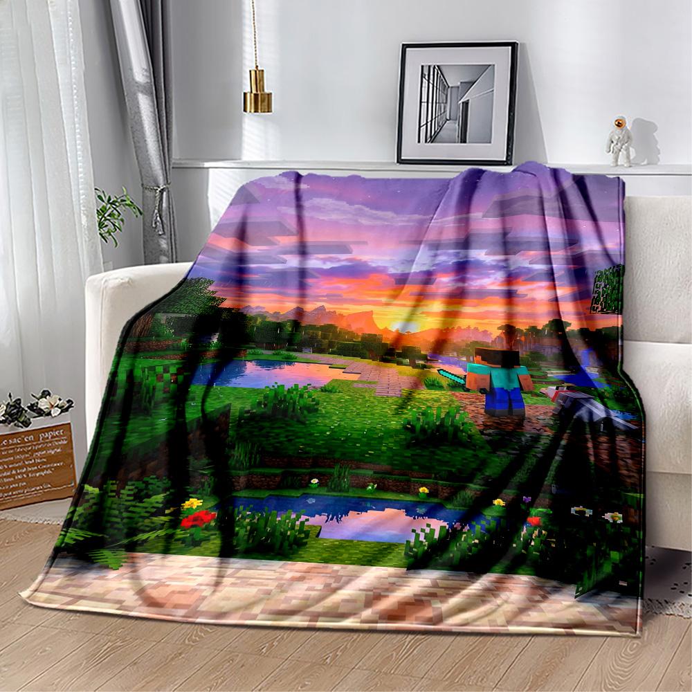 Minecraft 379 Blanket Soft & Cozy Suitable for Bed Livingroom Office Four Seasons Multipurpose Warmthful Decor