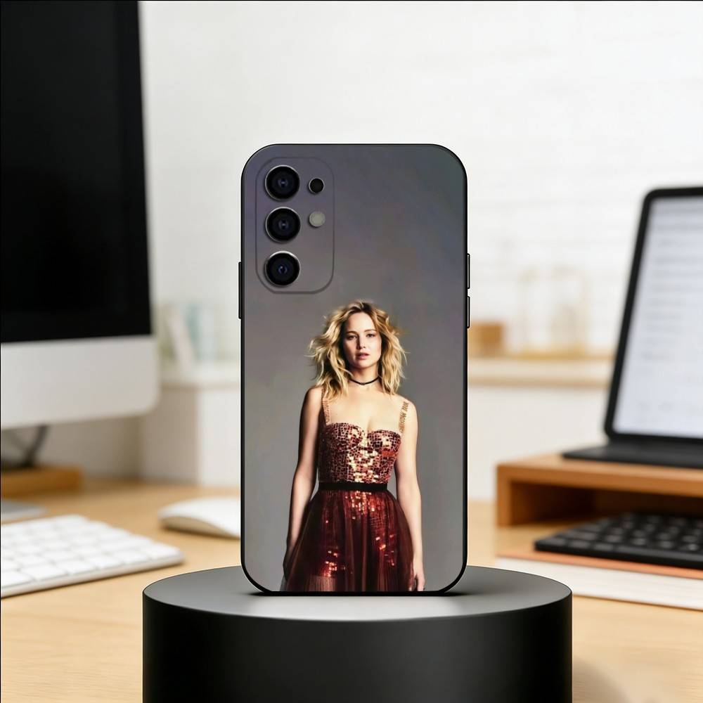 Jennifer Lawrence Phone Case For Samsung S25,S24,S21,S22,S23,S30,Ultra,S20,Plus,Fe,Lite,Note,10,Black Cover Samsung S24ULTRA