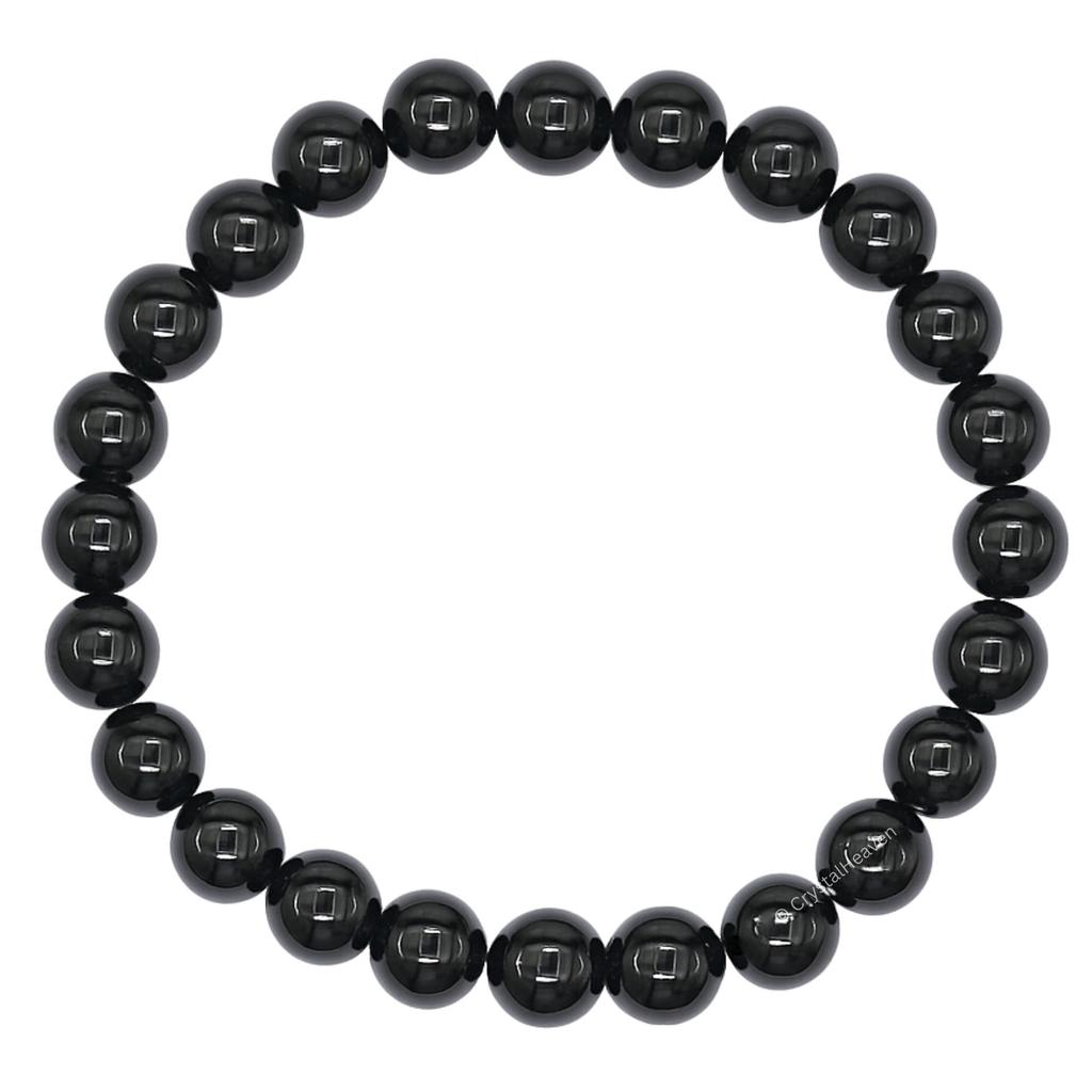 Zertifiziertes Schwarzes Turmalin Armband für Unisex mit Heilkristall