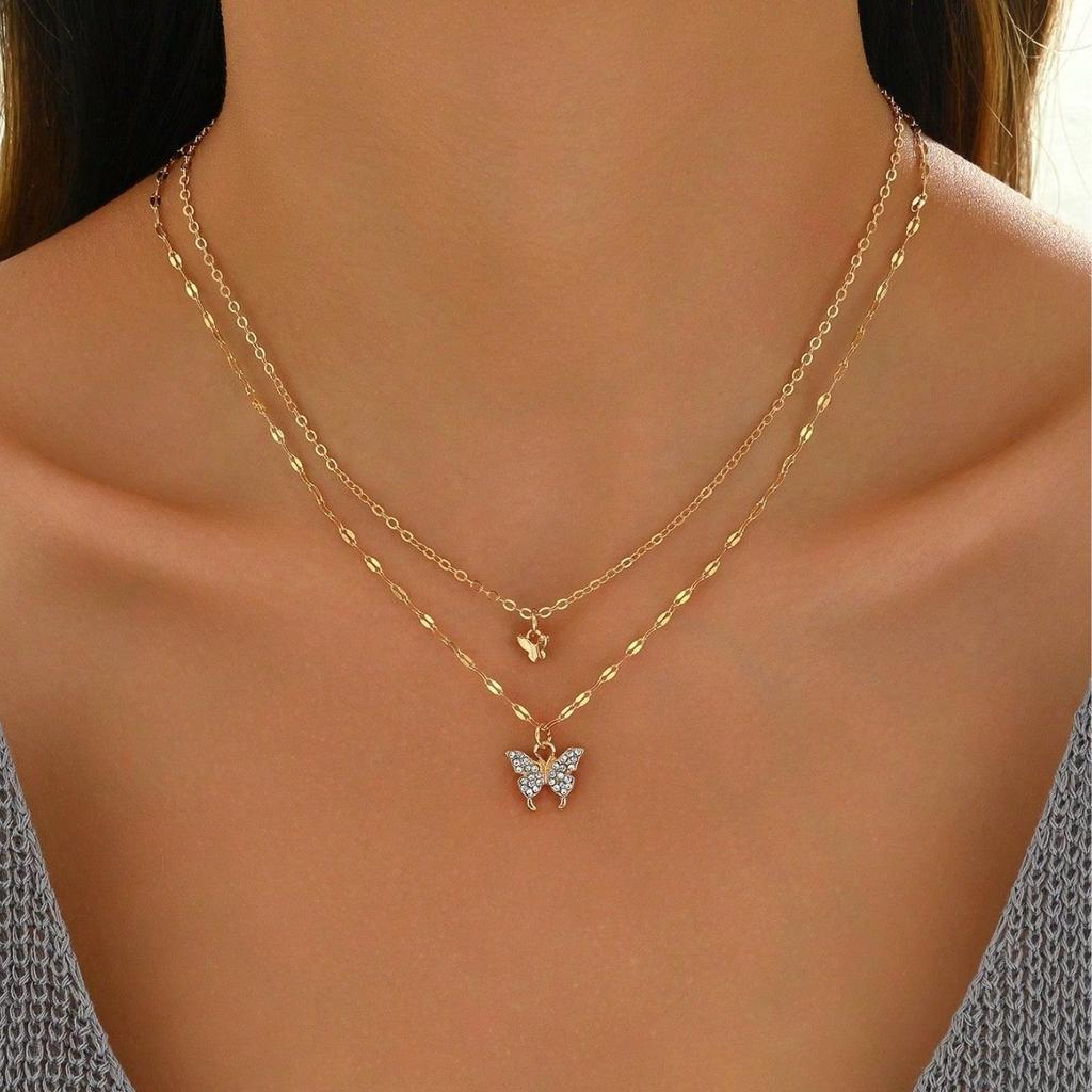 Women's Butterfly Choker Necklace, Elegant Design, Jewelry