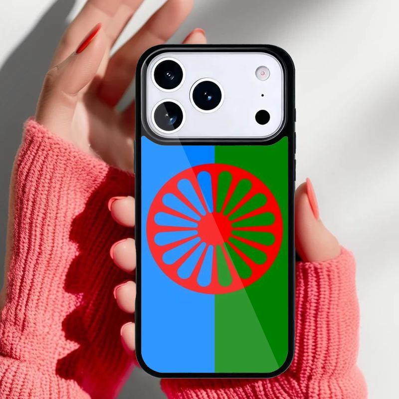 

Gypsy Romani Roma Flag print Phone Case for iPhone 17 16 15 14 13 Pro Max Back Cover for 12 11 Pro Coque iPhone 16e