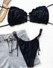 Damski strój kąpielowy z rozcięciem Seksowny strój kąpielowy wiązany po bokach Zestaw bikini z niską talią