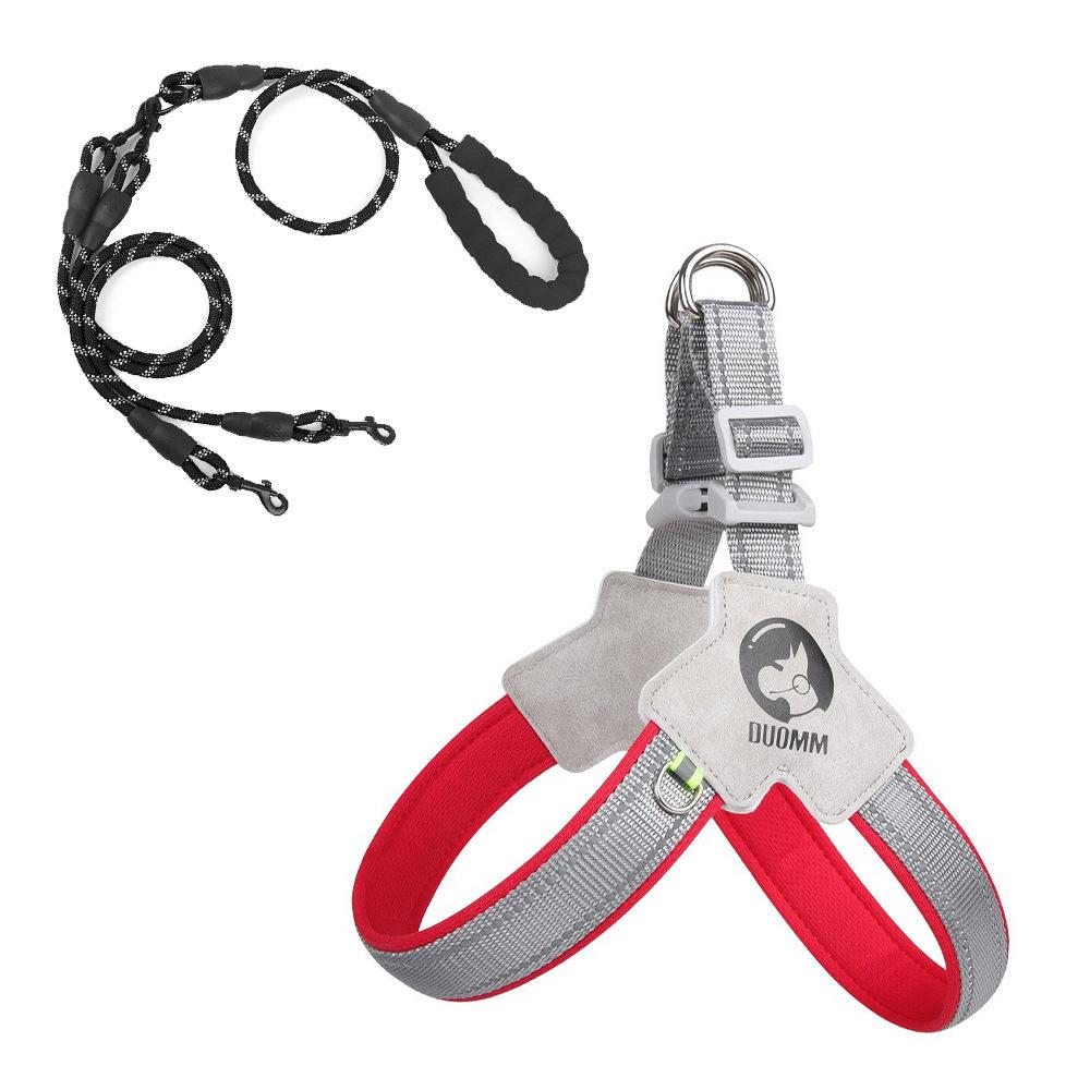 Puppy Chest Harness Saddle Pet Chest Harness Breathable Reflective Dog Leash Set Small & Medium Dog Traveling Products