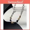 Elegant Stainless Steel Chain With Dreamy Stone Geometric Pendant For Daily Wear And Gift