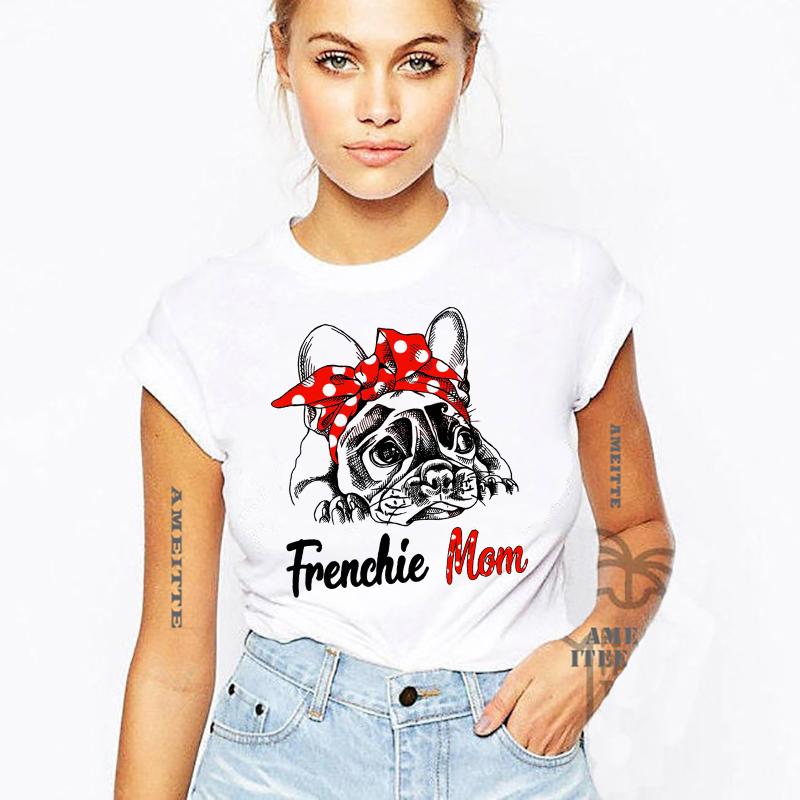 Cute Corgi Mom With Red Polka Bow Gift T Shirt Summer Fashion Women Short Sleeve Harajuku