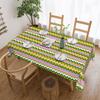 Boho Zickzack Geometrisch Rechteckige Tischdecke Wasserdichte Tischdecke Tischabdeckung
