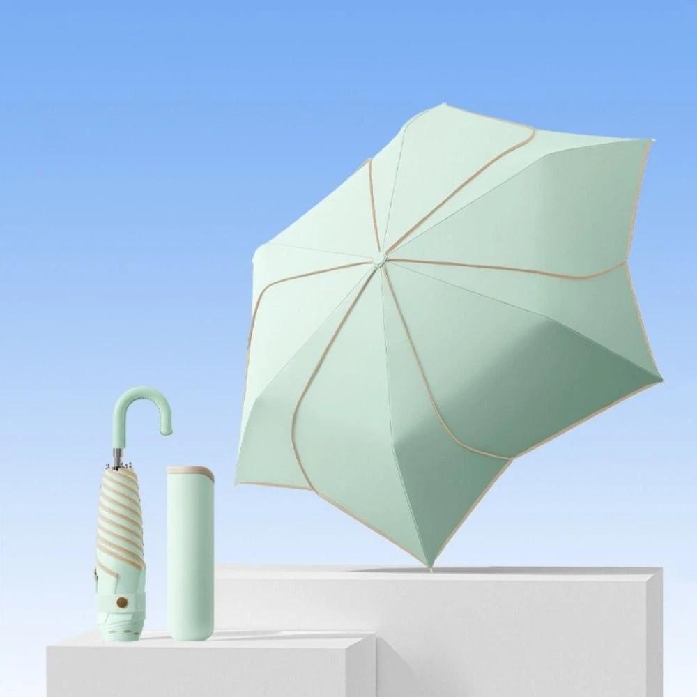 Windproof Manual Petal Umbrella Rainproof Hand Operated Parasol Mini Sun Umbrella Travel Use