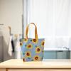 Charming Mini Canvas Lunch Tote Soft Cotton Linen Handbag For Daily Use
