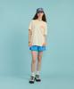HELLO SUNRISE Hs Doodle Typo Stitch Tee_Cream